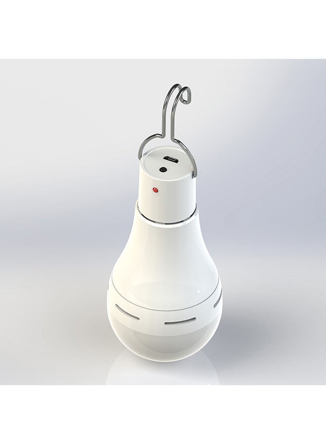 25-LED Solar Powered Energy Bulb With Hanging Hook White - Image 2