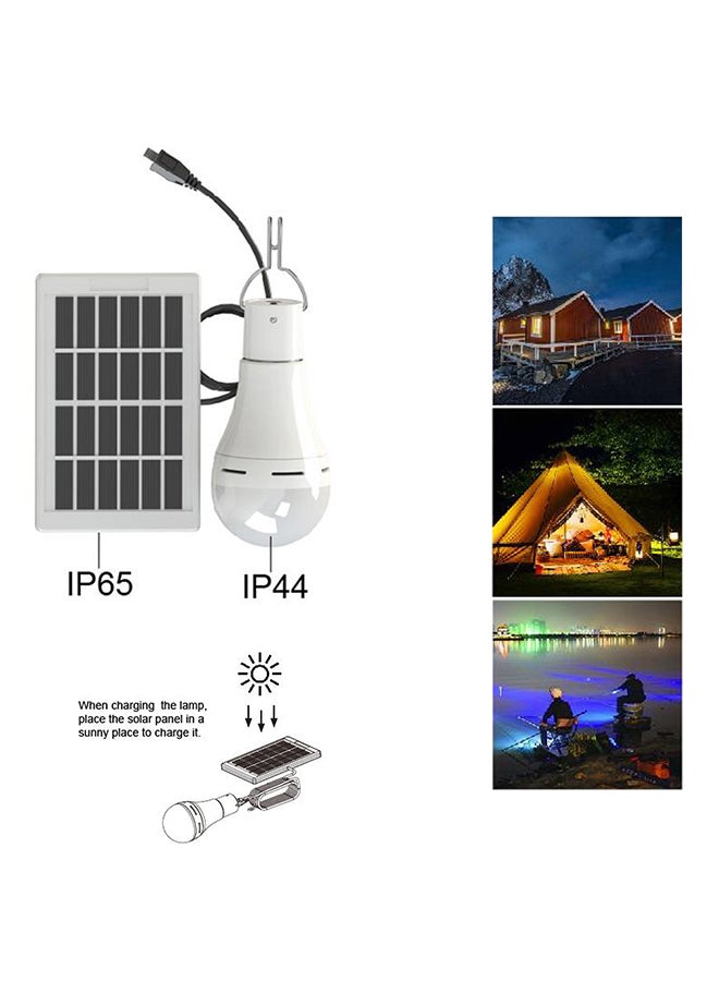 20-LED Solar Powered Energy Bulb With Hanging Hook White  - Image 4