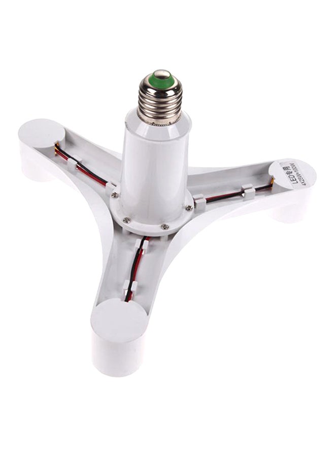 حامل مصابيح للسقف على شكل 4 ثريات أبيض - Image 1