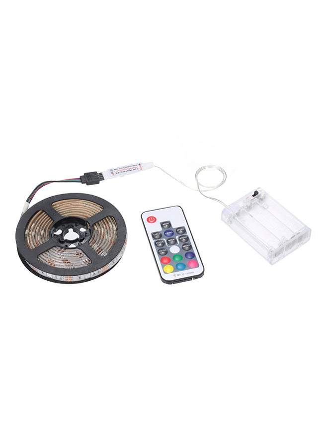 Generic 17-Keys Remote Controlled Battery Powered LED Light Band Black 2meter  - Image 1