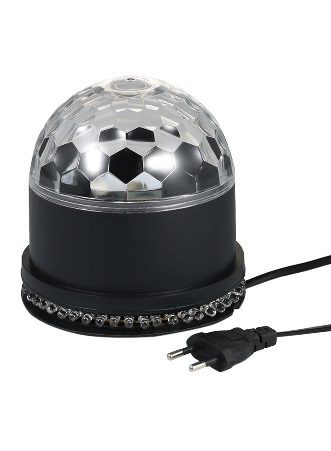 مصباح LED على شكل كرة ديسكو يضيء باللون الأحمر والأخضر والأزرق - بقابس أوروبي أسود  - Image 1