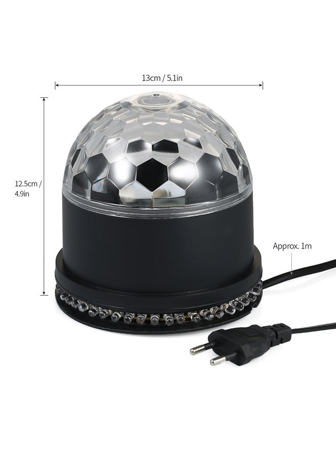 مصباح LED على شكل كرة ديسكو يضيء باللون الأحمر والأخضر والأزرق - بقابس أوروبي أسود  - Image 2