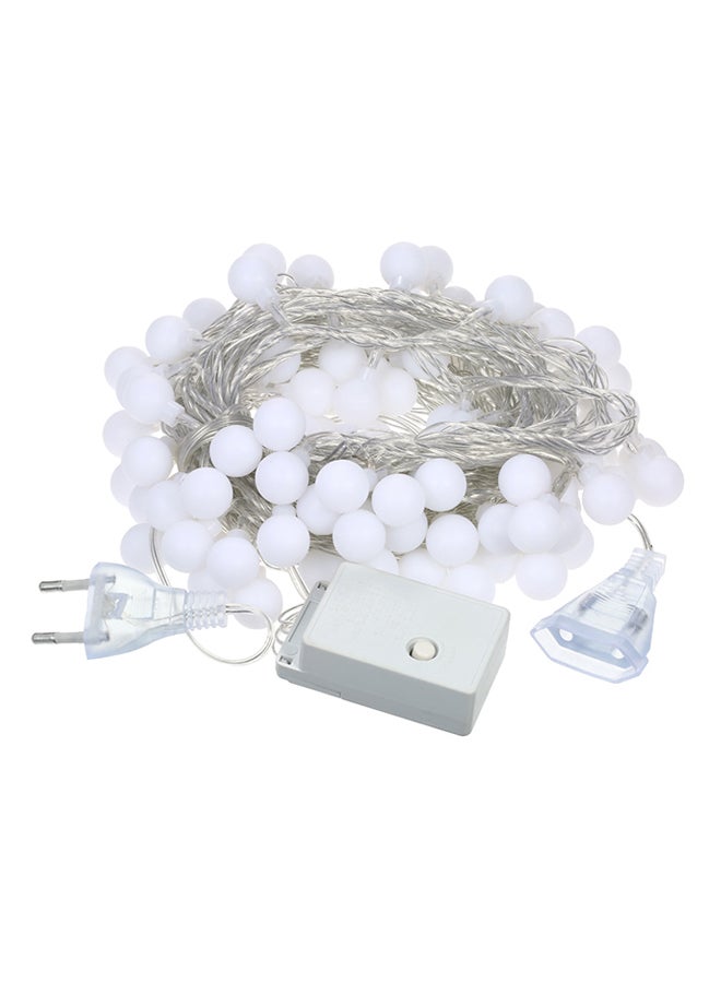 Plastic Globe String Led Lights White 10meter - Image 1
