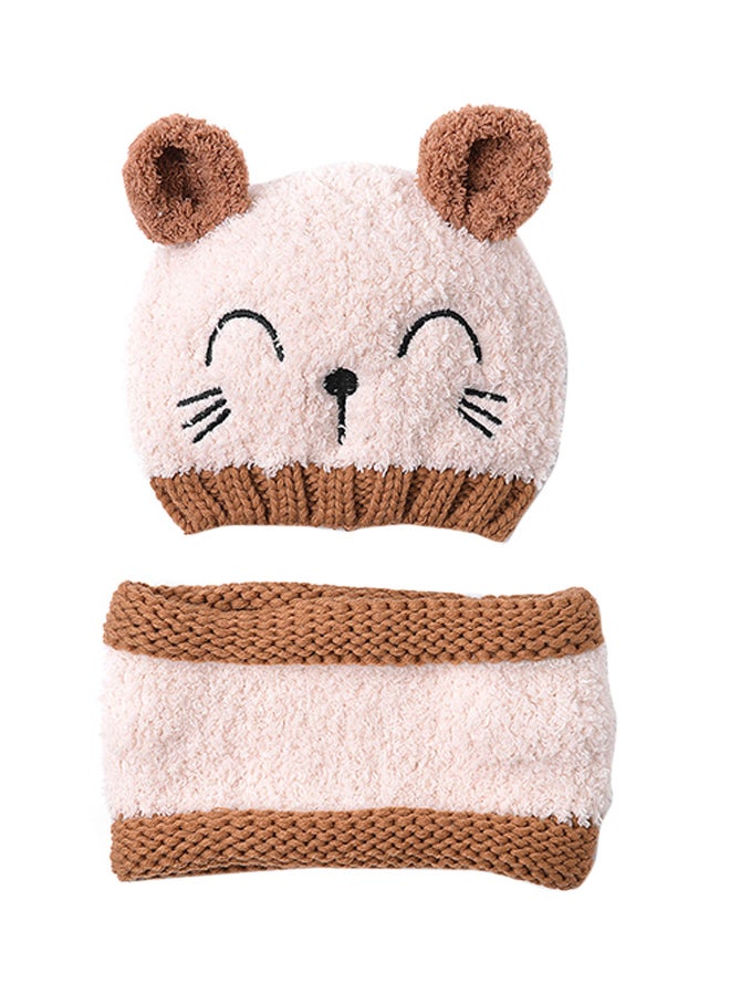 2-Piece Beanie With Neckwarmer Beige  - Image 1