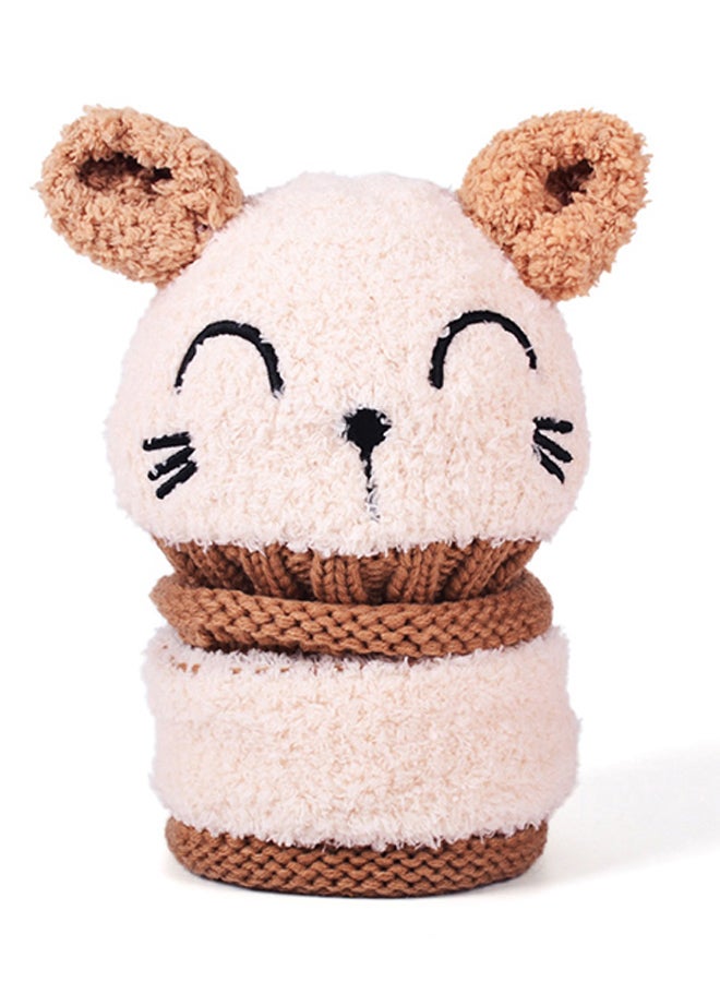 2-Piece Beanie With Neckwarmer Beige  - Image 4