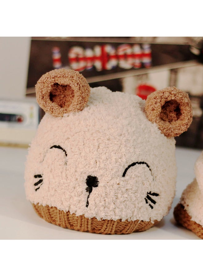 2-Piece Beanie With Neckwarmer Beige  - Image 3