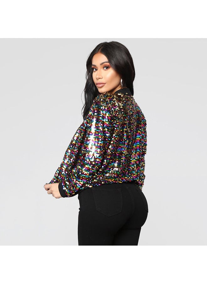 Zipper Bomber Jacket Multicolour - Image 2