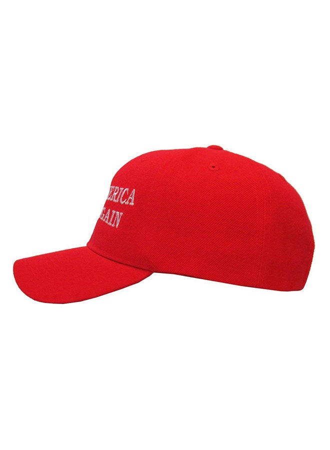 Generic Adjustable Baseball Cap Red  - Image 2