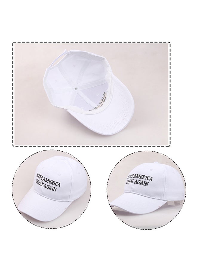 قبعة بيسبول قابلة للتعديل أبيض - Image 3