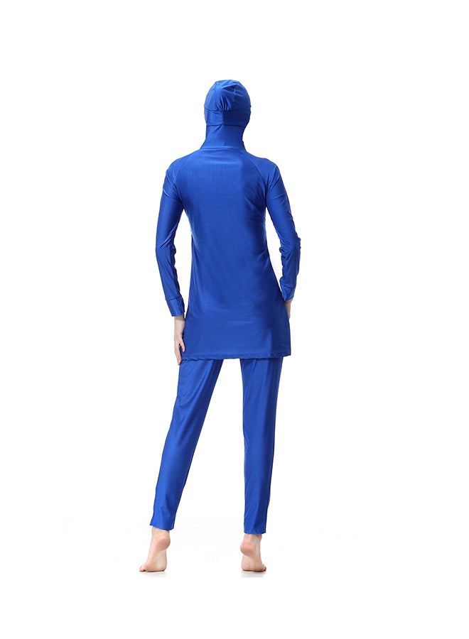 شاربدو طقم بوركيني بأكمام طويلة مكوّن من قطعتين أزرق كحلي  - Image 2