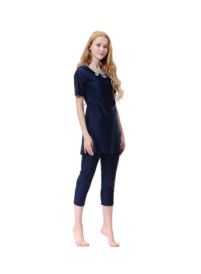 Sharpdo - 3-Piece Burkini Set Navy Blue - Image 1