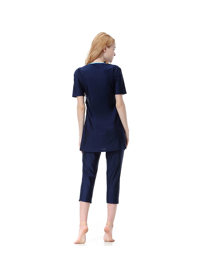 Sharpdo - 3-Piece Burkini Set Navy Blue - Image 1