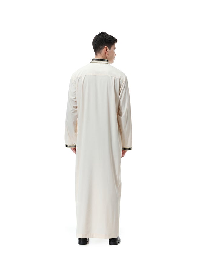 شاربدو قفطان برقبة مستديرة بيج - Image 2