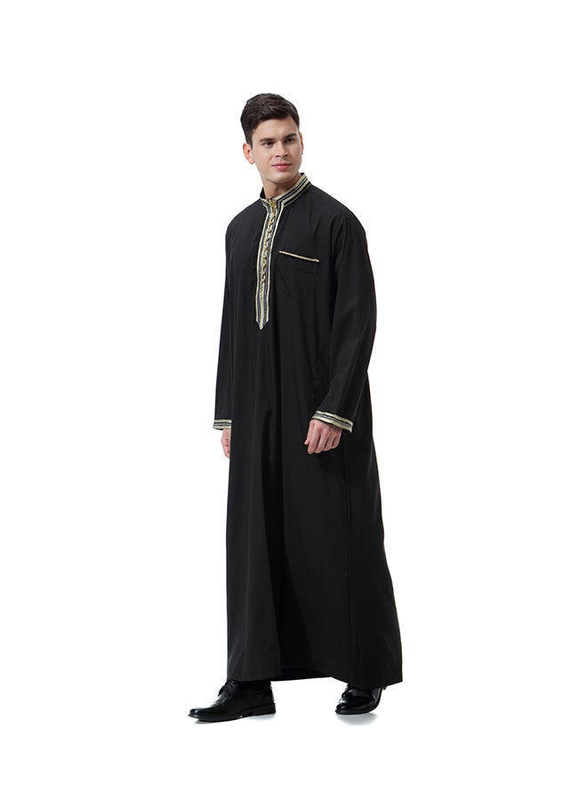 شاربدو قفطان برقبة مستديرة أسود - Image 3