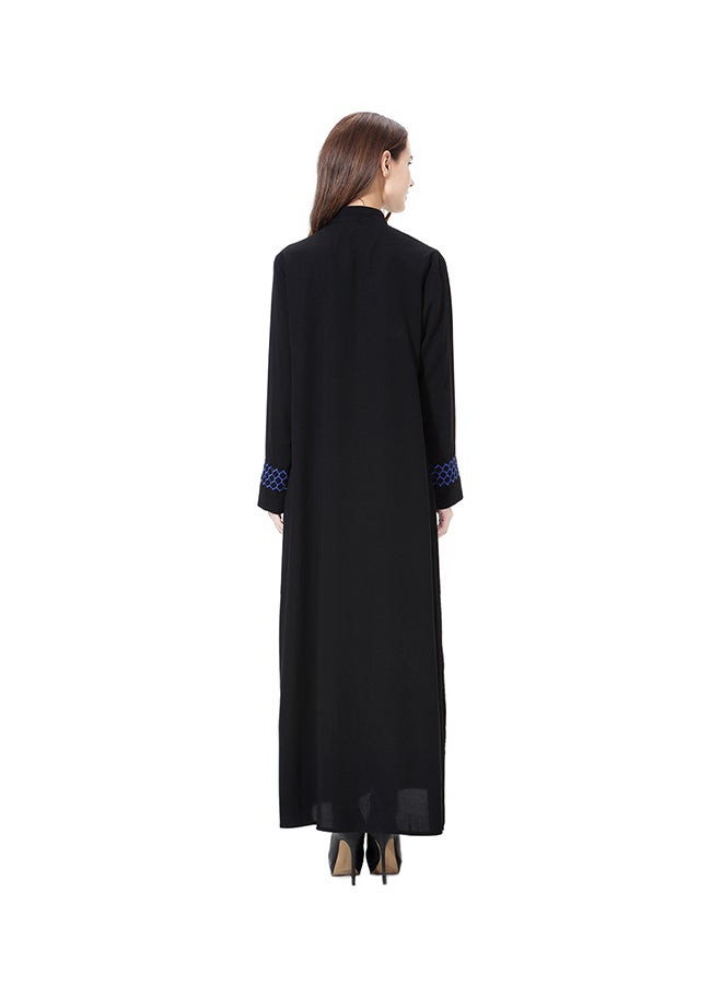 Sharpdo Wool Peach Maxi Dress Black/Blue - Image 2