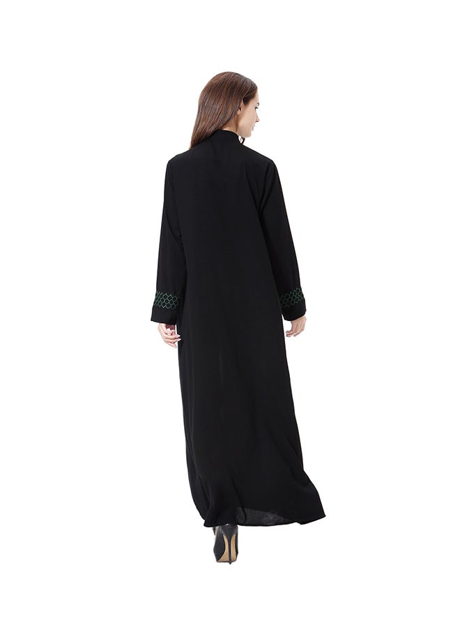 Sharpdo Wool Peach Maxi Dress Black/Green  - Image 2