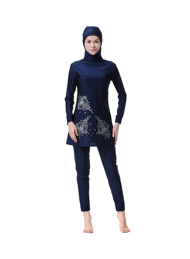 Sharpdo 2-Piece Long Sleeve Burkini Navy Blue  - Image 1