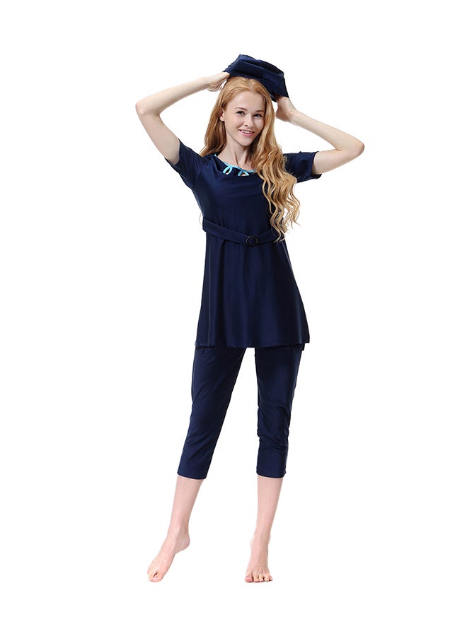 Sharpdo - 3-Piece Burkini Set Navy Blue - Image 1