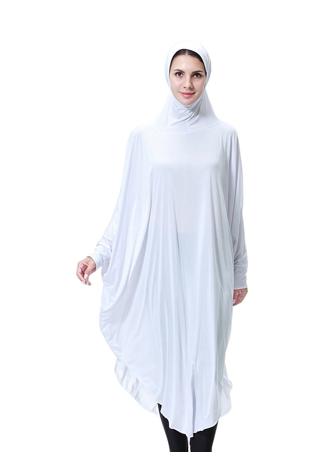 شاربدو ثوب مع عباية بحجاب أبيض  - Image 1