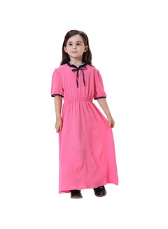 Sharpdo Short Sleeve Keyhole Maxi Dress Rose Red  - Image 1