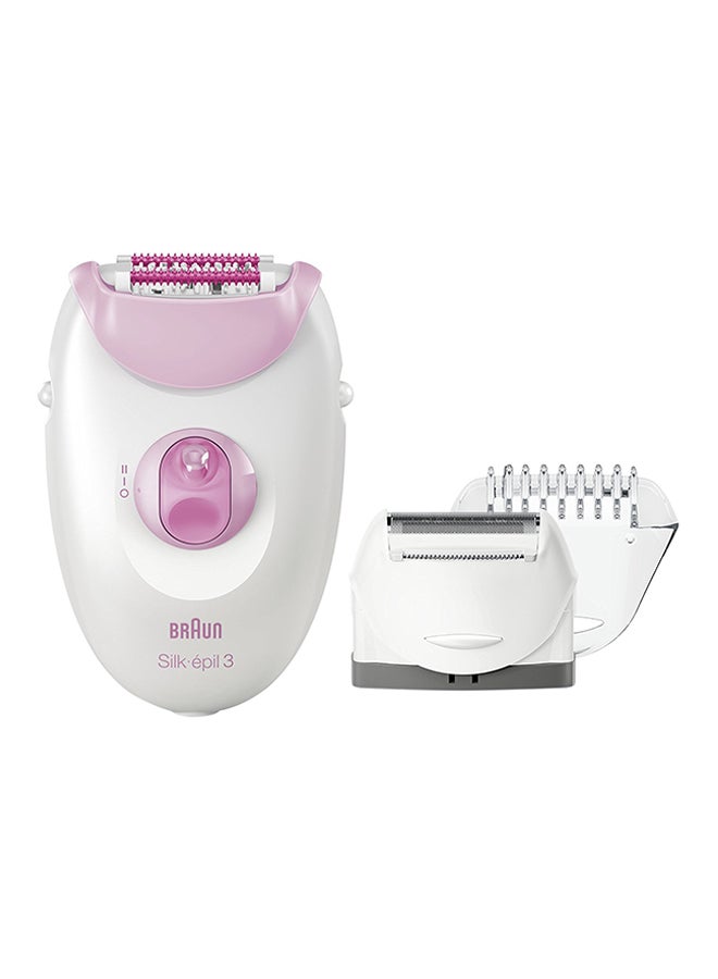 BRAUN Silk-Epil 3 Epilator White/Pink/Grey - Image 1