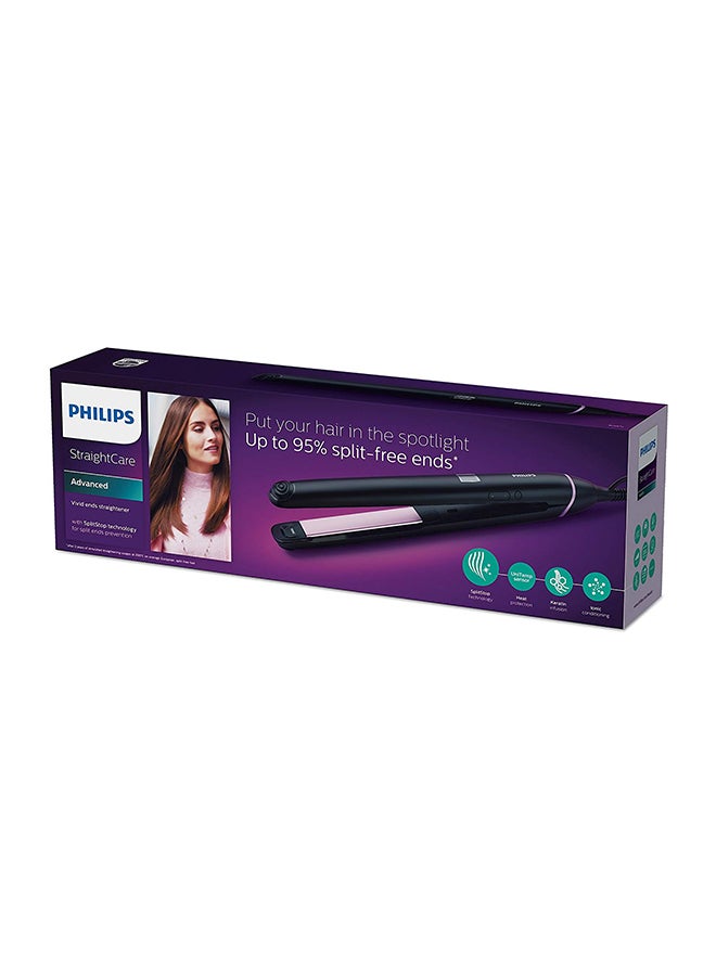 Philips - StraightCare Vivid Ends Straightener Black/Purple - Image 1