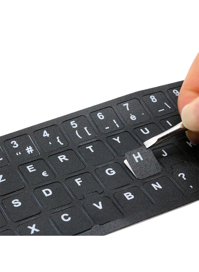 Arabic Keyboard Layout Sticker Black/White - Image 2