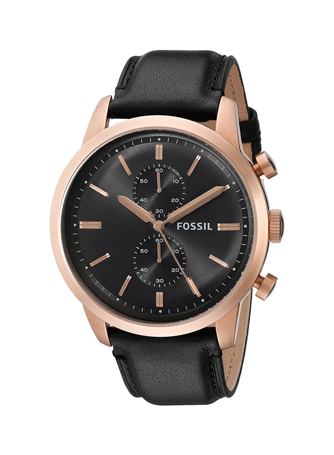 FOSSIL Men's Leather Chronograph Wrist Watch FS5097  - Image 1