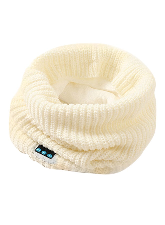 Wireless Bluetooth Smart Scarf With Mic White  - Image 1