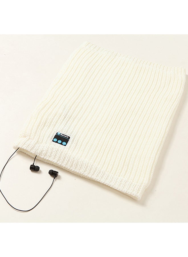 Wireless Bluetooth Smart Scarf With Mic White  - Image 2