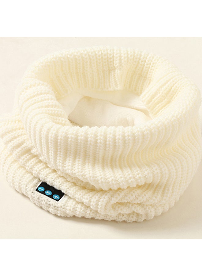 Wireless Bluetooth Smart Scarf With Mic White  - Image 3
