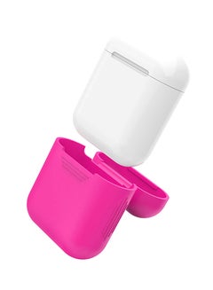 Silicone Protective Cover Case For Apple AirPods Hot Pink