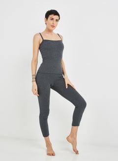 JOCKEY Thermal Spaghetti Top Charcoal Mélange  - Image 3