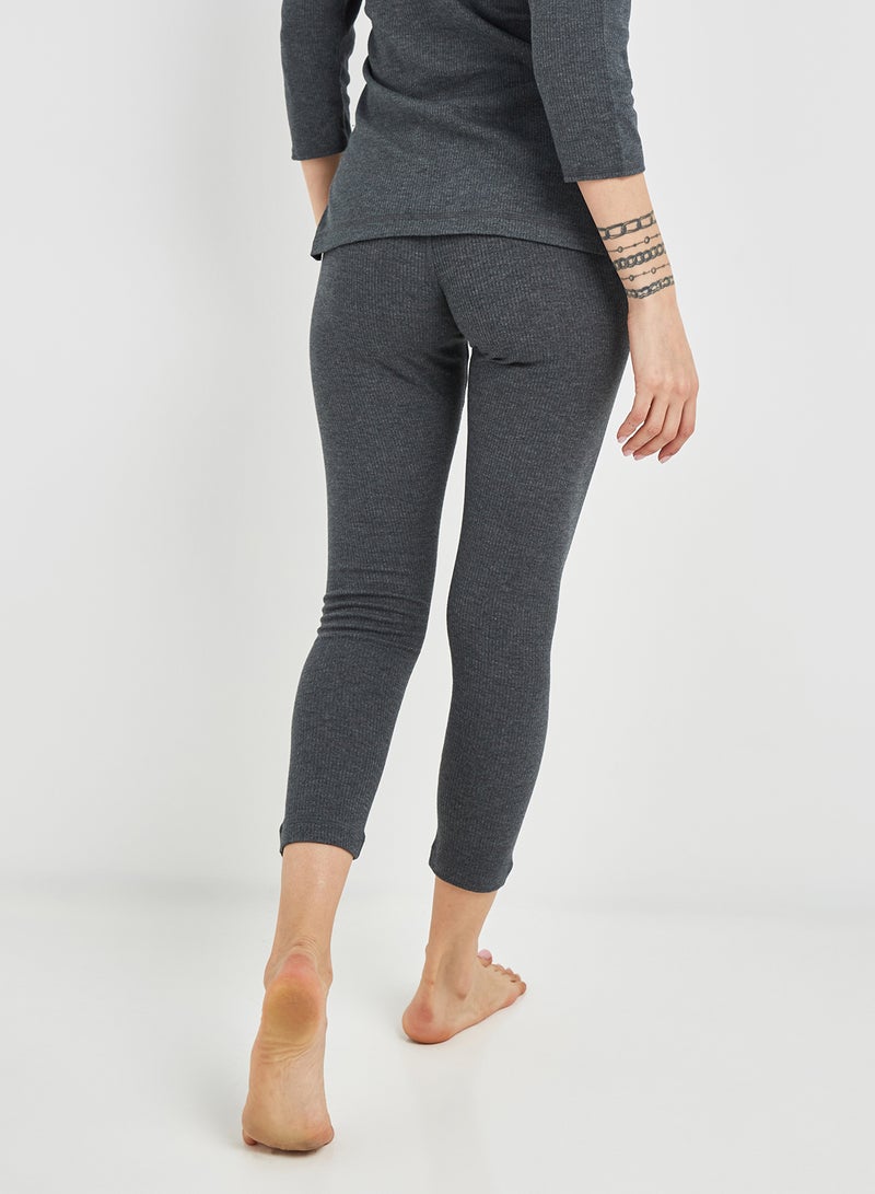 JOCKEY Casual Thermal Leggings Charcoal Mélange  - Image 2