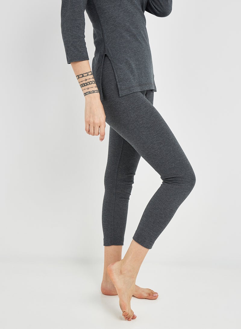 JOCKEY Casual Thermal Leggings Charcoal Mélange  - Image 1