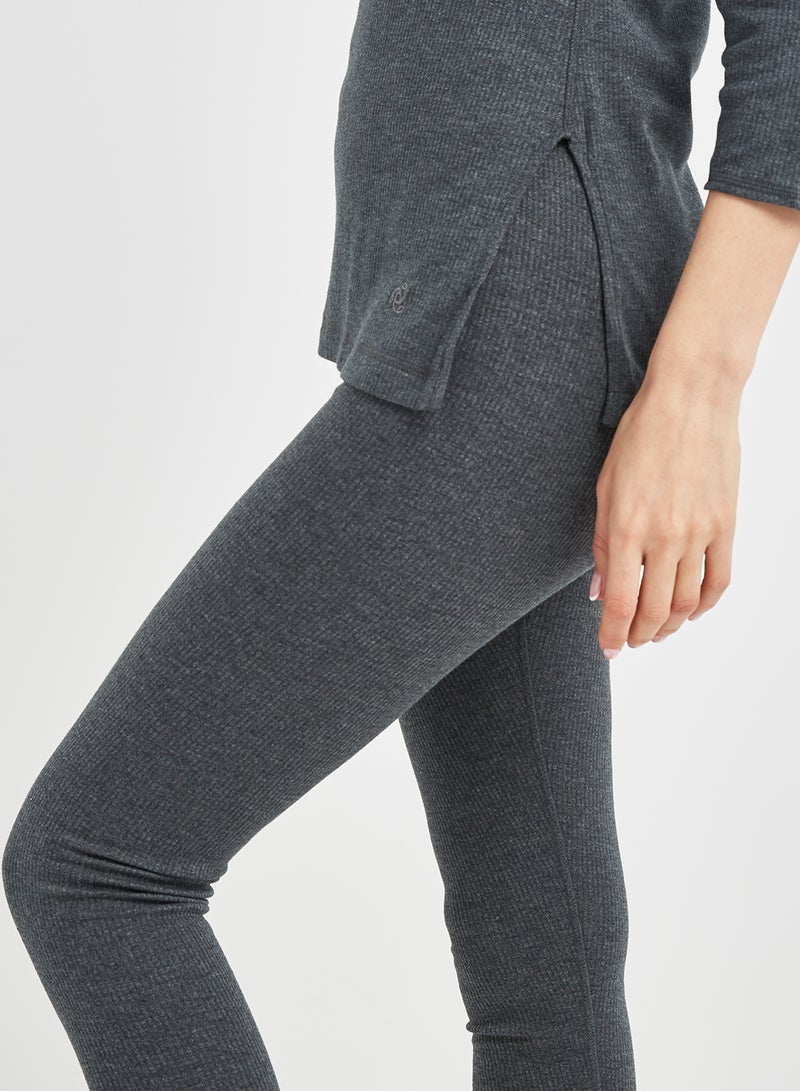 JOCKEY Casual Thermal Leggings Charcoal Mélange  - Image 4