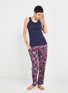JOCKEY Cotton Lace Back Tank Top Classic Navy  - Image 3