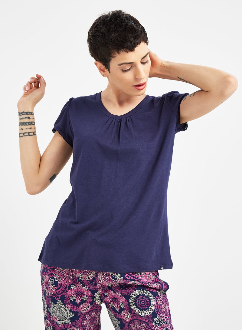 JOCKEY - Casual V-Neck T-Shirt Classic Navy - Image 1