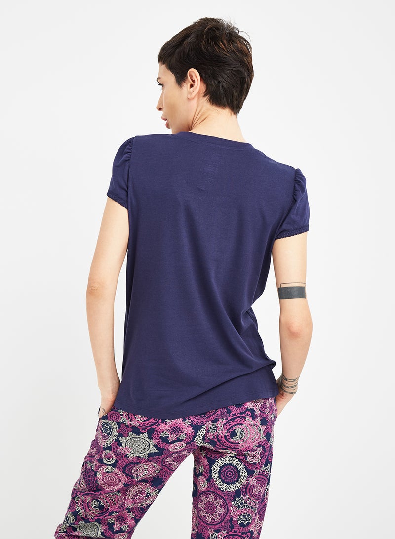 JOCKEY - Casual V-Neck T-Shirt Classic Navy - Image 1