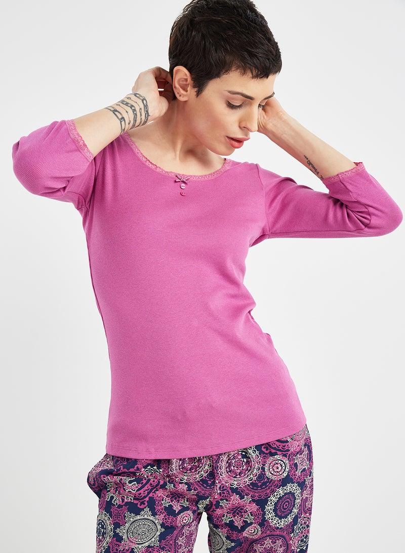 JOCKEY - Three Quarter Sleeve Top Lavender Scent - Image 1