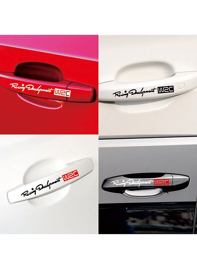 4-Piece Waterproof WRC Car Door Handle Sticker - Image 3