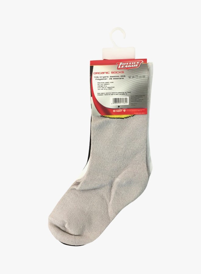 باتمان طقم جوارب بلون سادة مكون من 3 قطع أسود/ أبيض/ رمادي - Image 3