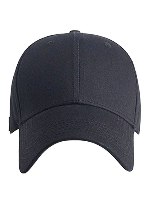 Solid Pattern Baseball Cap Black