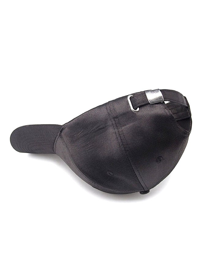 Sharpdo Solid Pattern 3 Piercing Ring Baseball Cap Black  - Image 4