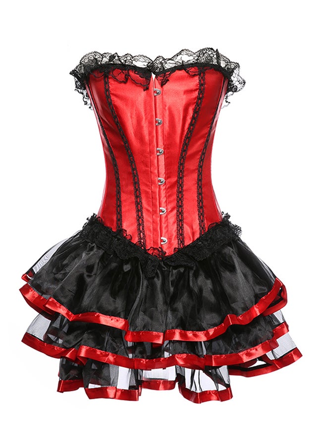 Sharpdo Corset With Tutu Skirt Red/Black  - Image 1