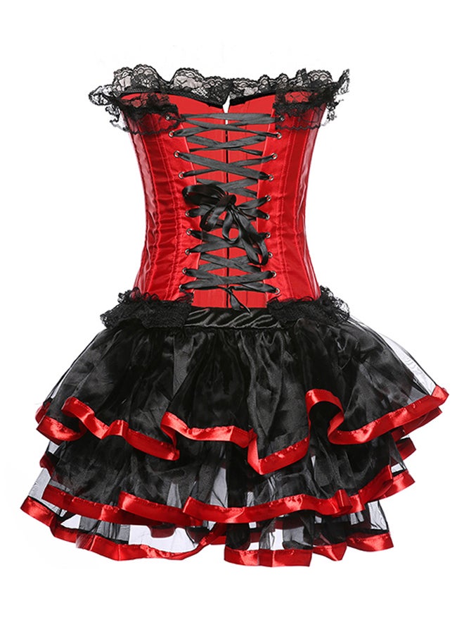 Sharpdo Corset With Tutu Skirt Red/Black  - Image 2