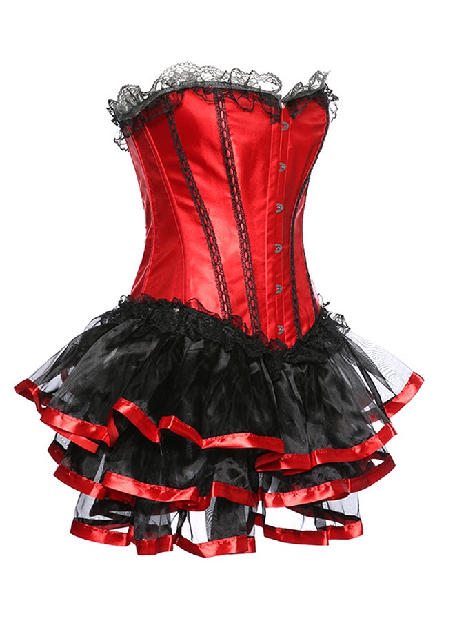 Sharpdo Corset With Tutu Skirt Red/Black  - Image 3