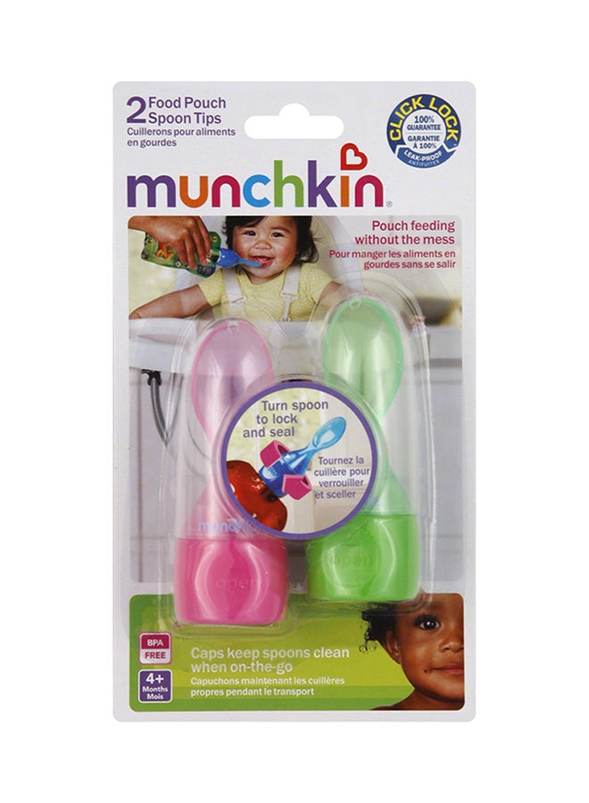 Munchkin Click Lock ™ Food Pouch Spoon Tips 2Pk Assortment  - Image 2