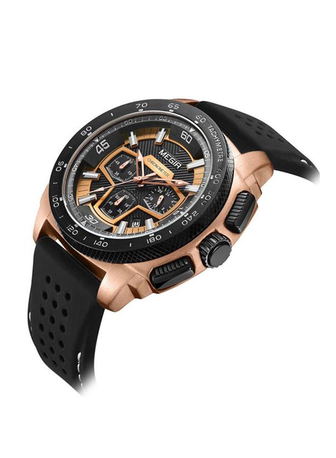 MEGIR men Silicone Chronograph Army Special Watch 2056GREBK-1N0 - Image 3