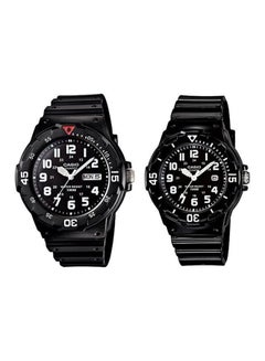 CASIO Water Resistant Analog Couple Watch Set MRW200H-1BV/LRW200H-1BV  - Image 1